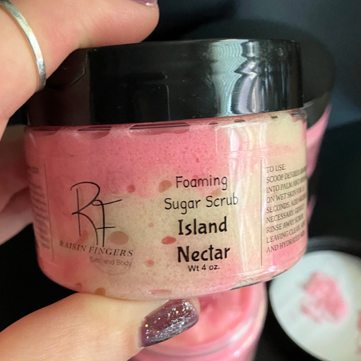 Island Nectar Handmade Foaming Sugar Scrub