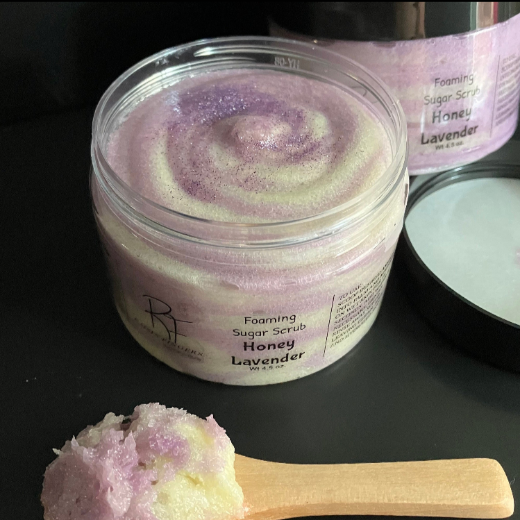 Honey Lavender Handmade Foaming Sugar Scrub