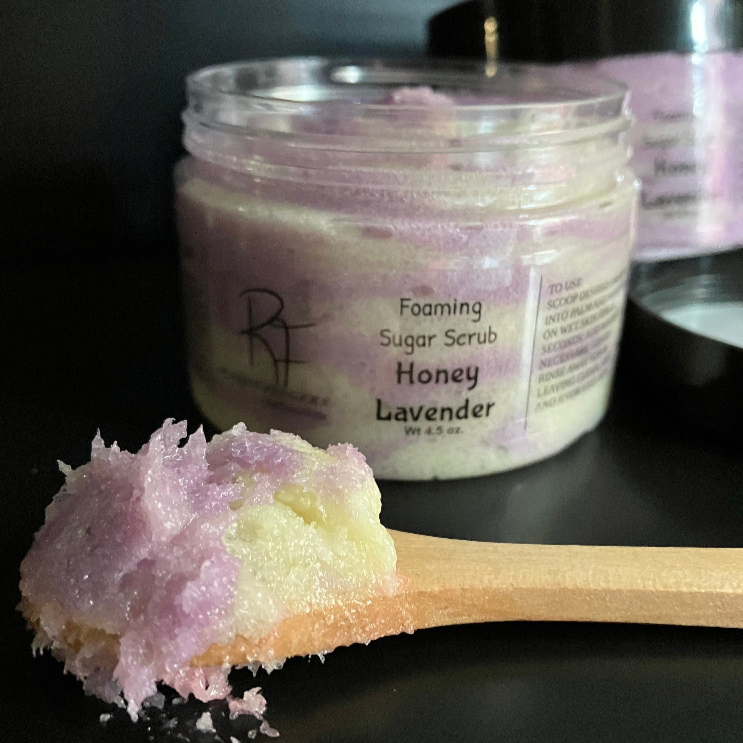 Honey Lavender Handmade Foaming Sugar Scrub