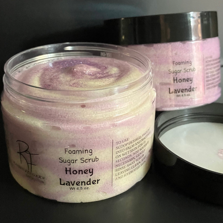 Honey Lavender Handmade Foaming Sugar Scrub