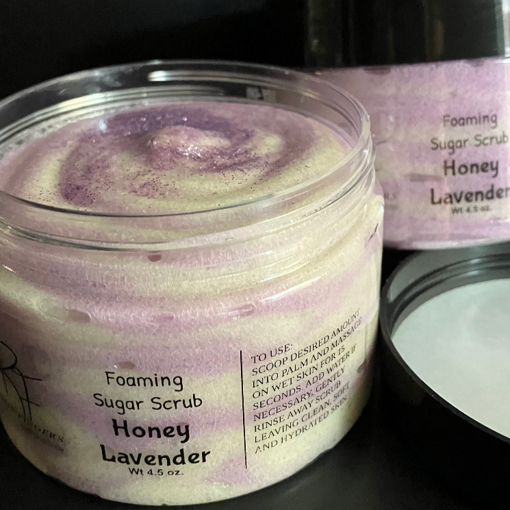 Honey Lavender Handmade Foaming Sugar Scrub