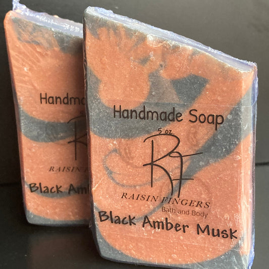 Black Amber Musk Handmade Soap