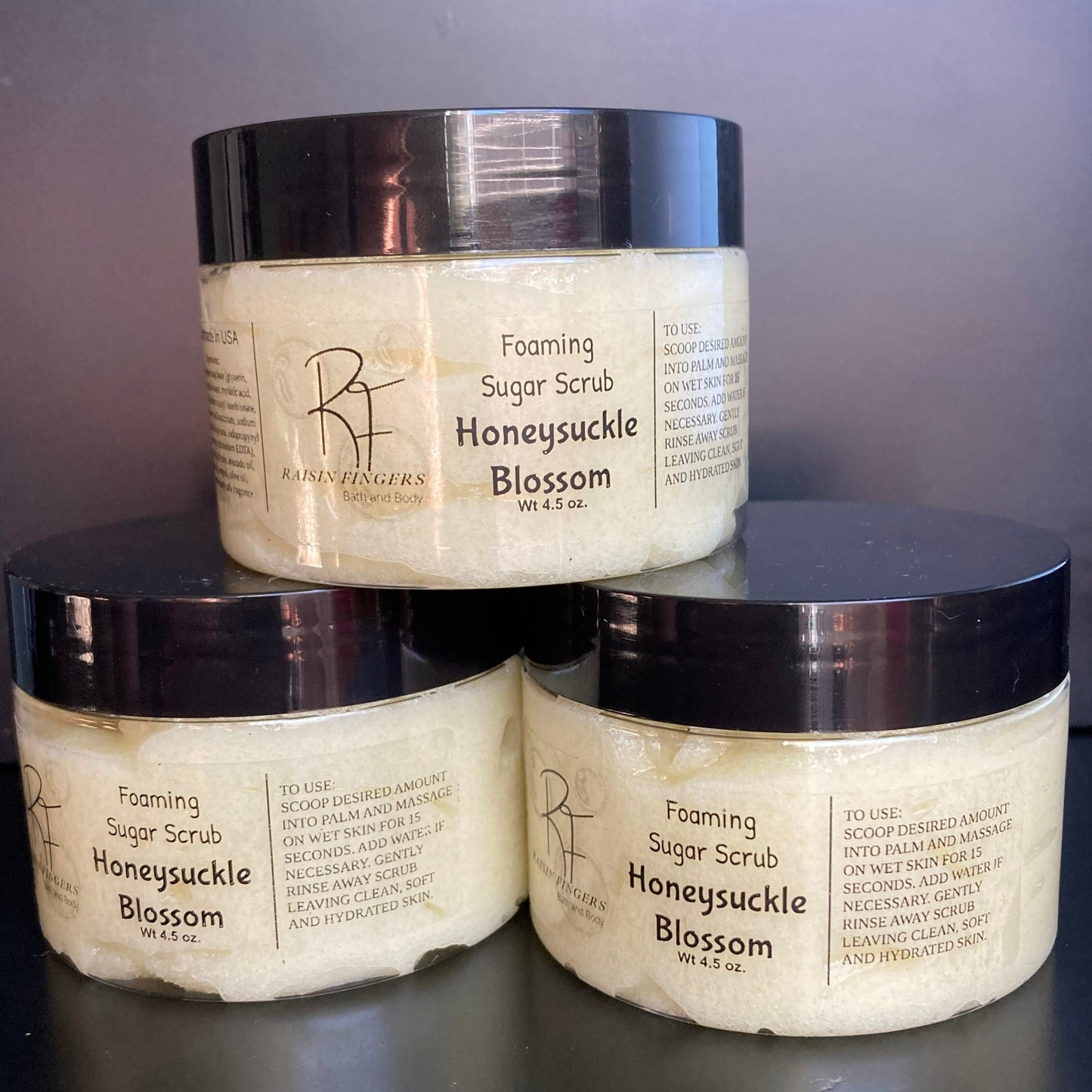 Honeysuckle Blossom Handmade Foaming Sugar Scrub