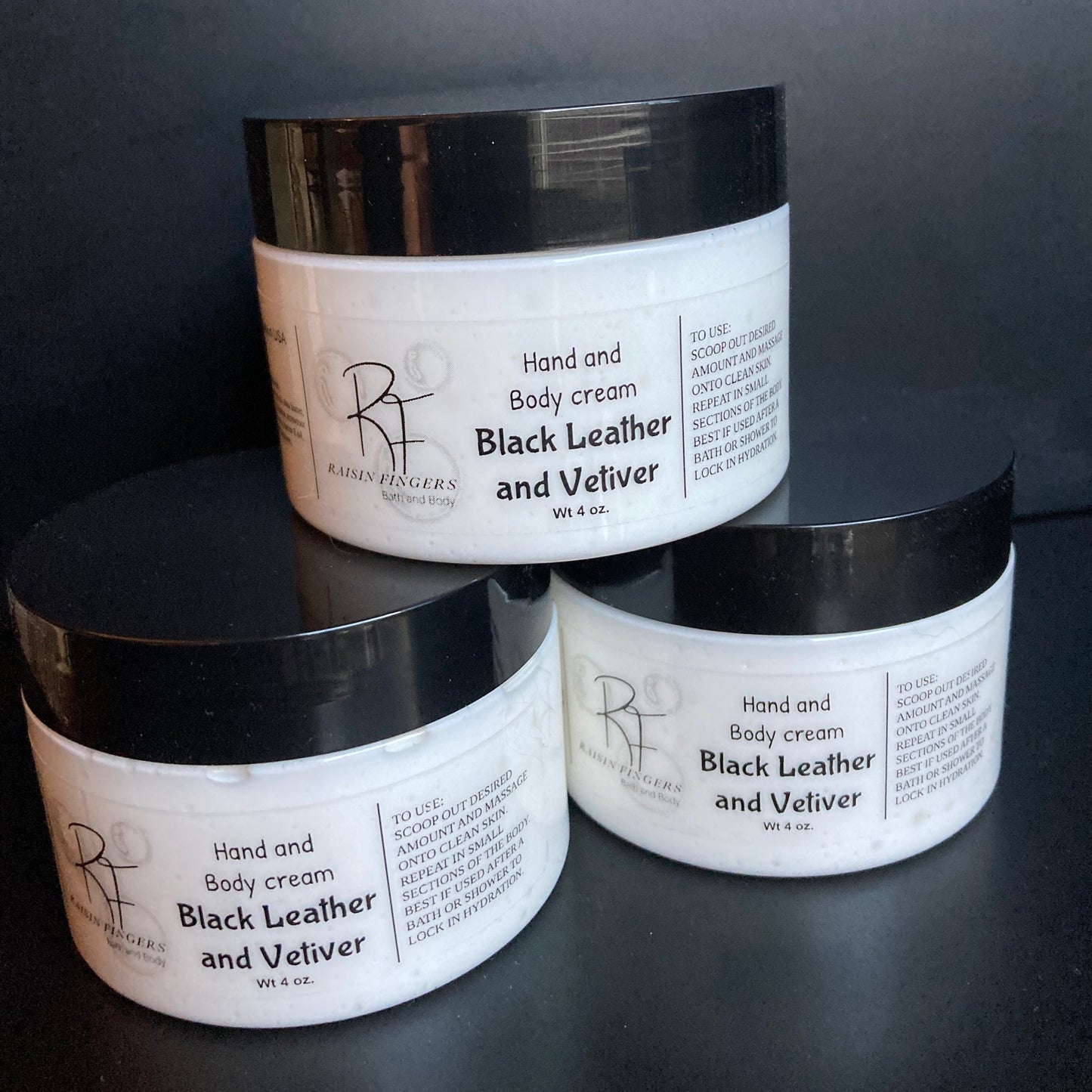 Black Leather and Vetiver Hand and Body Cream