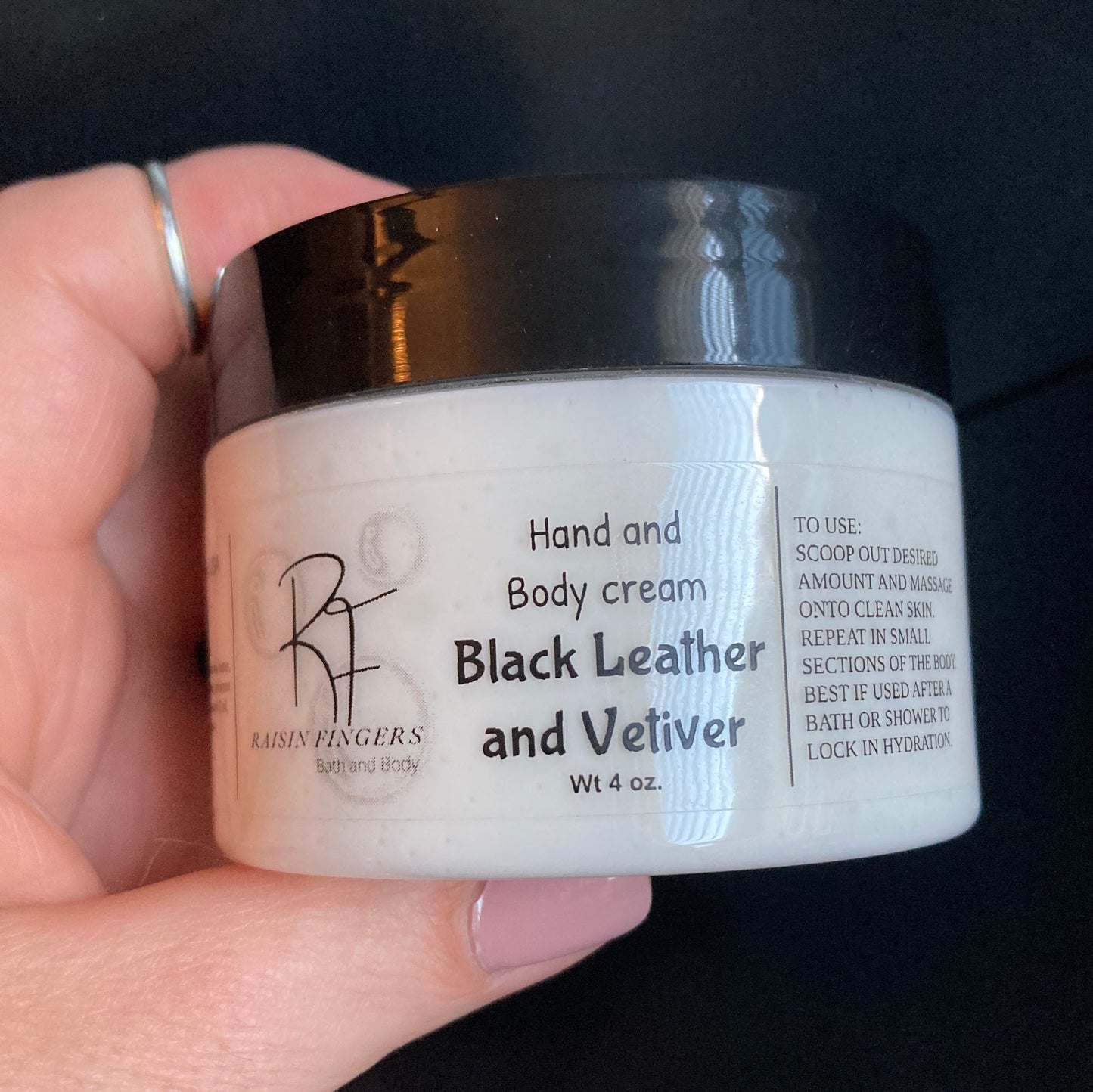 Black Leather and Vetiver Hand and Body Cream